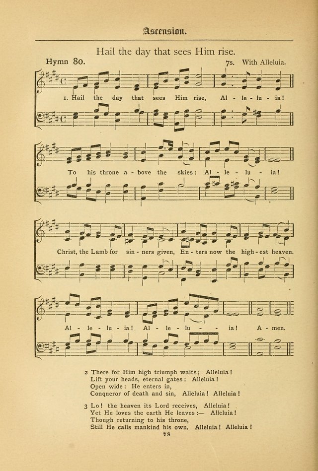 The Catholic Hymnal: containing hymns for congregational and home use, and the vesper psalms, the office of compline, the litanies, hymns at benediction, etc. page 78