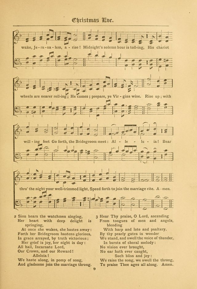 The Catholic Hymnal: containing hymns for congregational and home use, and the vesper psalms, the office of compline, the litanies, hymns at benediction, etc. page 9