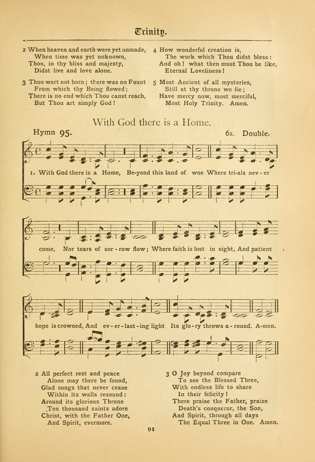 The Catholic Hymnal: containing hymns for congregational and home use, and the vesper psalms, the office of compline, the litanies, hymns at benediction, etc. page 91