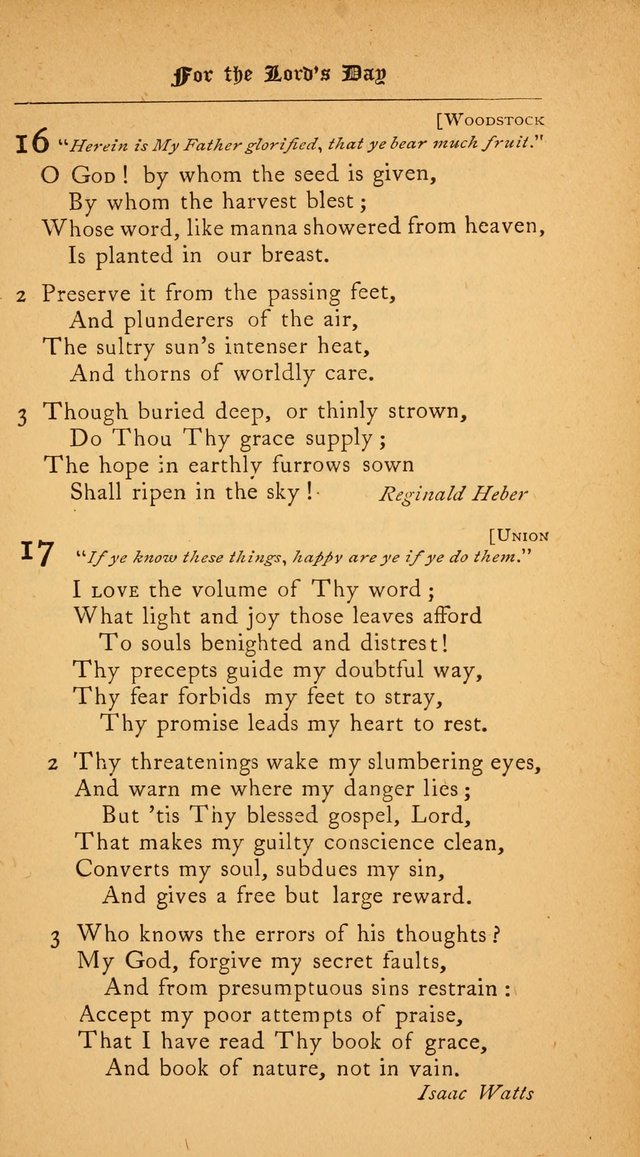 The College Hymnal: for divine service at Yale College in the Battell Chapel page 11