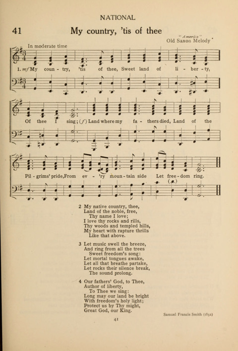 The Concord Hymnal: for Day School, Sunday School and Home page 41