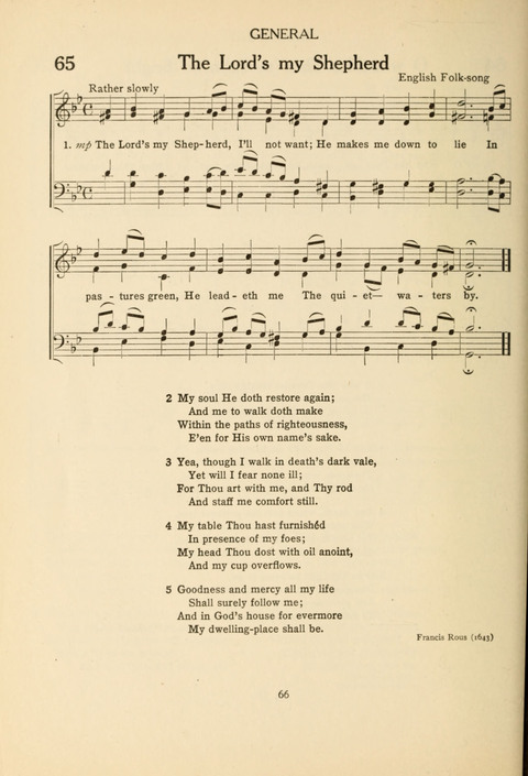 The Concord Hymnal: for Day School, Sunday School and Home page 66