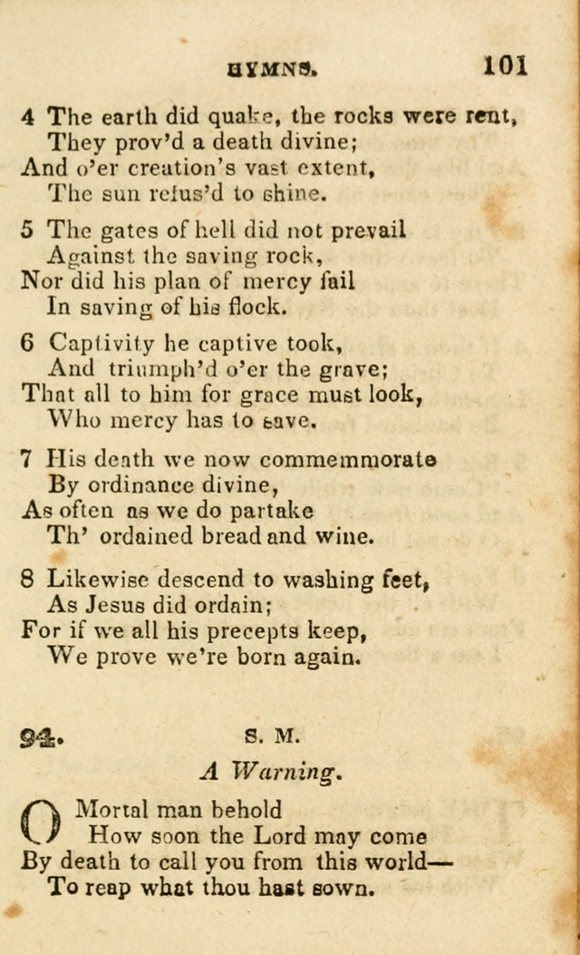 A Collection of Hymns, Designed for the Use of the Church of Christ page 102