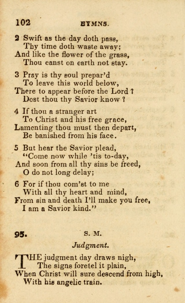 A Collection of Hymns, Designed for the Use of the Church of Christ page 103