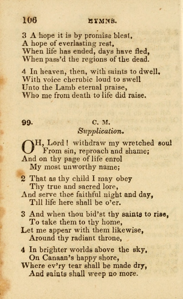 A Collection of Hymns, Designed for the Use of the Church of Christ page 107