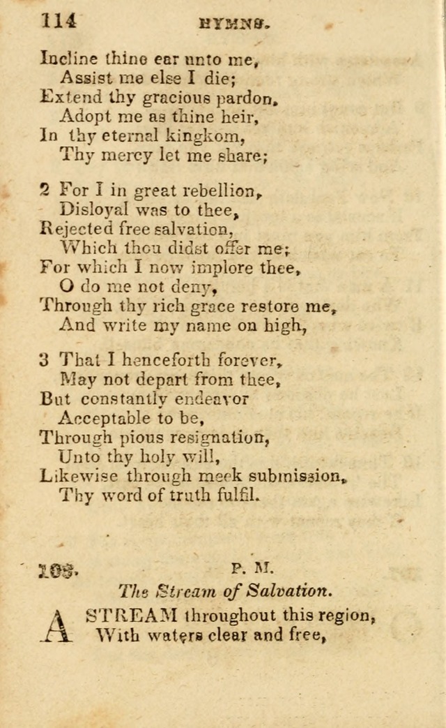 A Collection of Hymns, Designed for the Use of the Church of Christ page 115