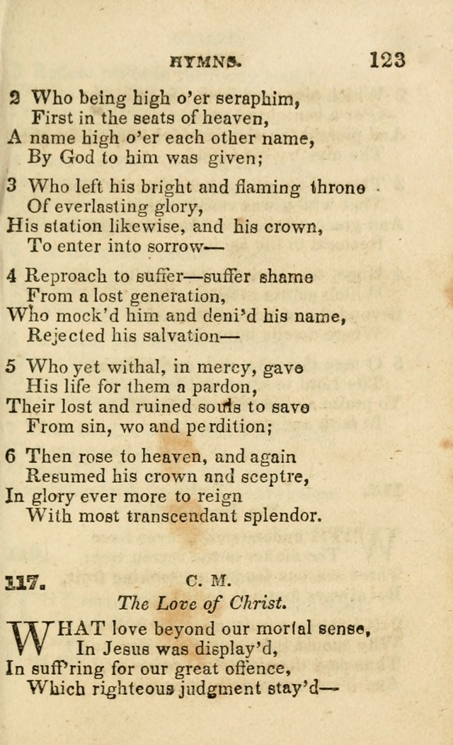 A Collection of Hymns, Designed for the Use of the Church of Christ page 124