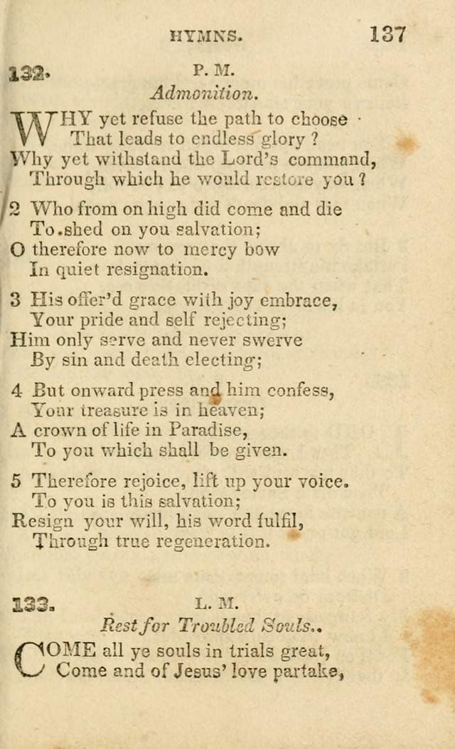 A Collection of Hymns, Designed for the Use of the Church of Christ page 138