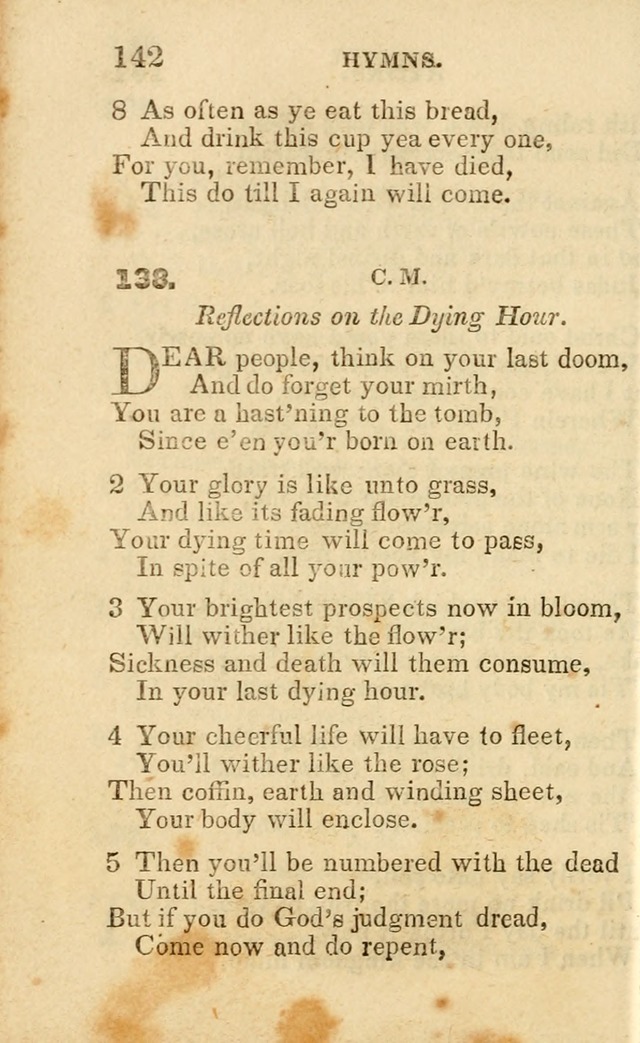 A Collection of Hymns, Designed for the Use of the Church of Christ page 143