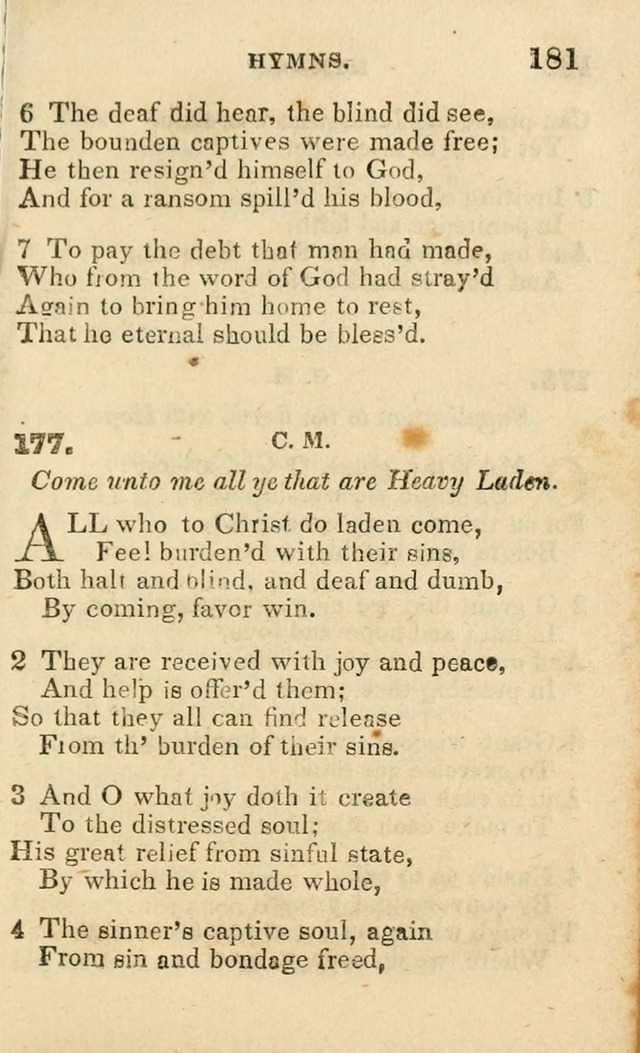 A Collection of Hymns, Designed for the Use of the Church of Christ page 182