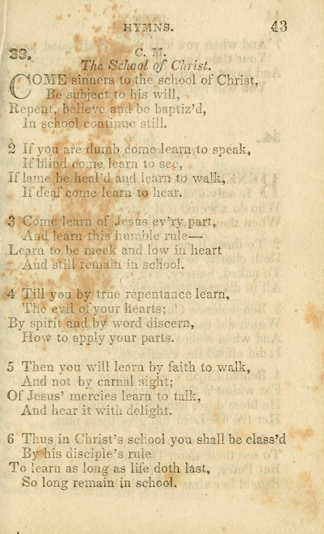 A Collection of Hymns, Designed for the Use of the Church of Christ page 44