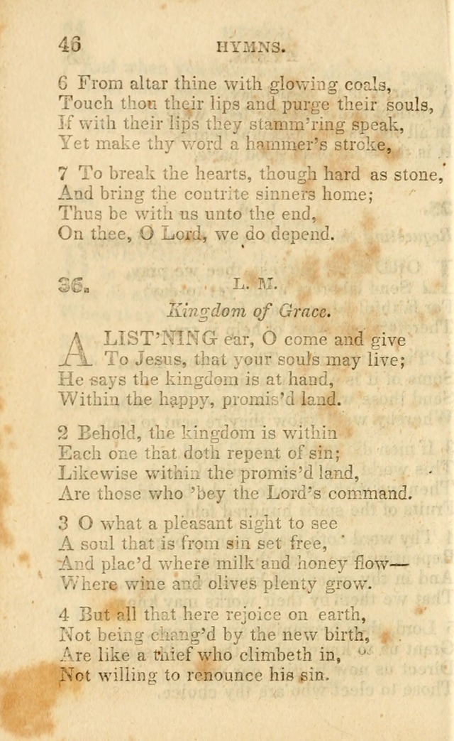 A Collection of Hymns, Designed for the Use of the Church of Christ page 47