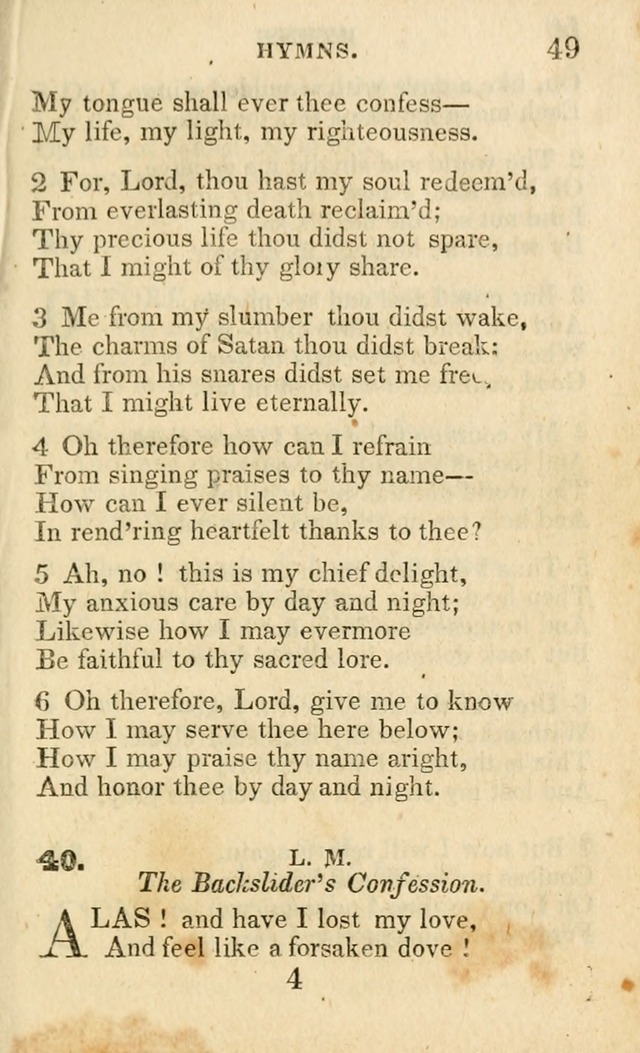 A Collection of Hymns, Designed for the Use of the Church of Christ page 50