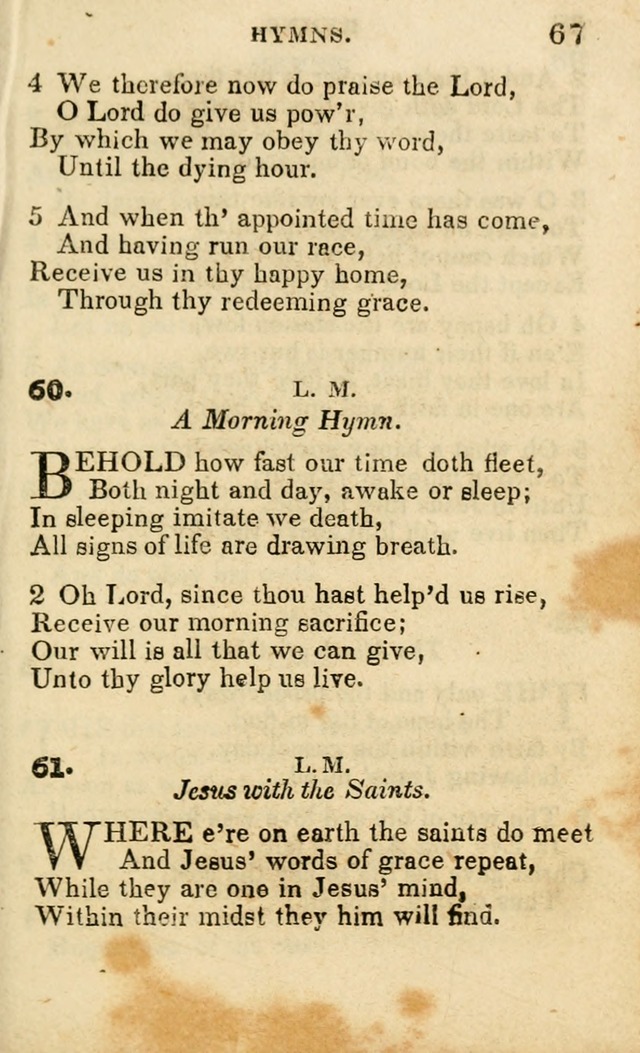 A Collection of Hymns, Designed for the Use of the Church of Christ page 68