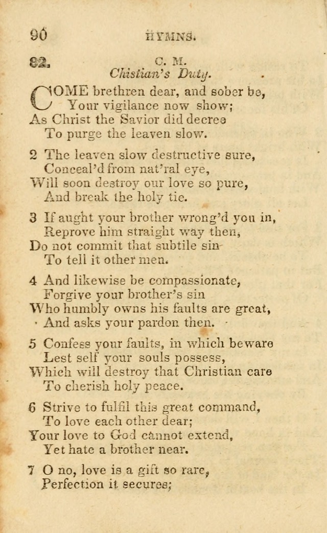 A Collection of Hymns, Designed for the Use of the Church of Christ page 91