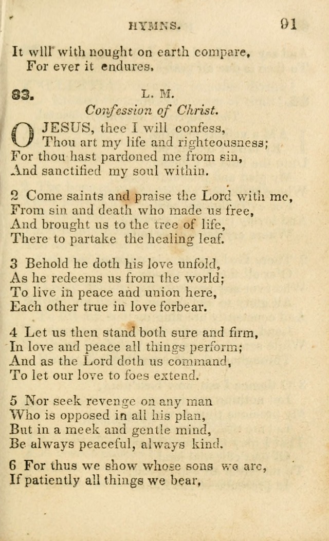 A Collection of Hymns, Designed for the Use of the Church of Christ page 92