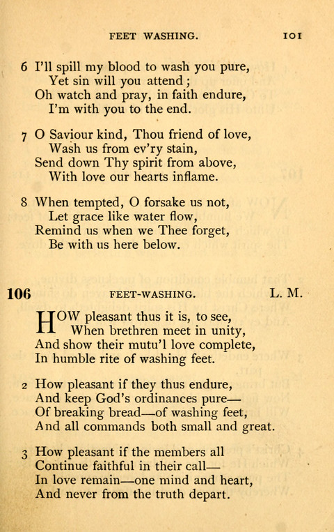 Collection of Hymns: designed for the use of the Cchurch of Christ by the Reformed Mennonite Church page 101