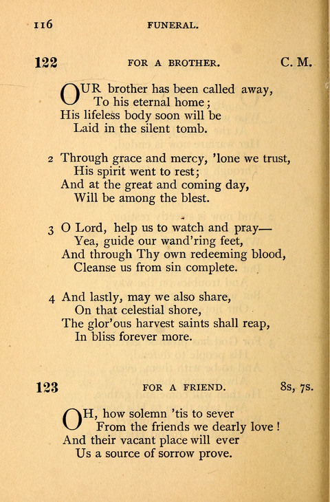 Collection of Hymns: designed for the use of the Cchurch of Christ by the Reformed Mennonite Church page 116