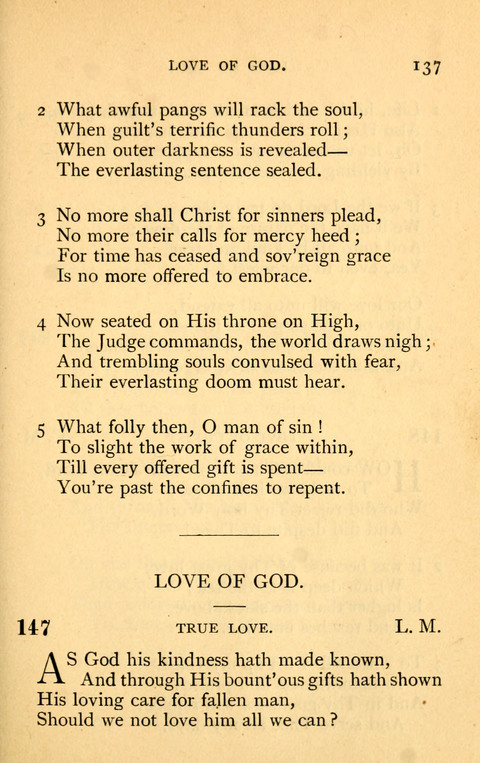 Collection of Hymns: designed for the use of the Cchurch of Christ by the Reformed Mennonite Church page 137