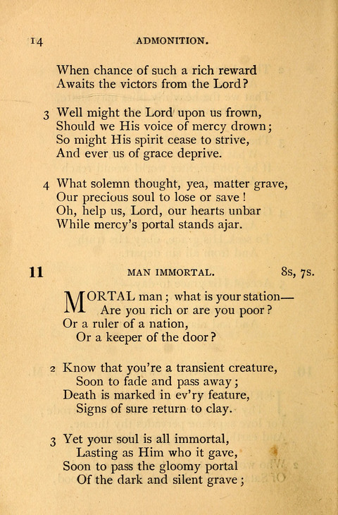 Collection of Hymns: designed for the use of the Cchurch of Christ by the Reformed Mennonite Church page 14