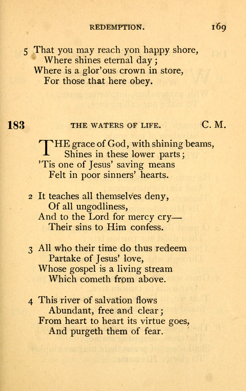 Collection of Hymns: designed for the use of the Cchurch of Christ by the Reformed Mennonite Church page 169