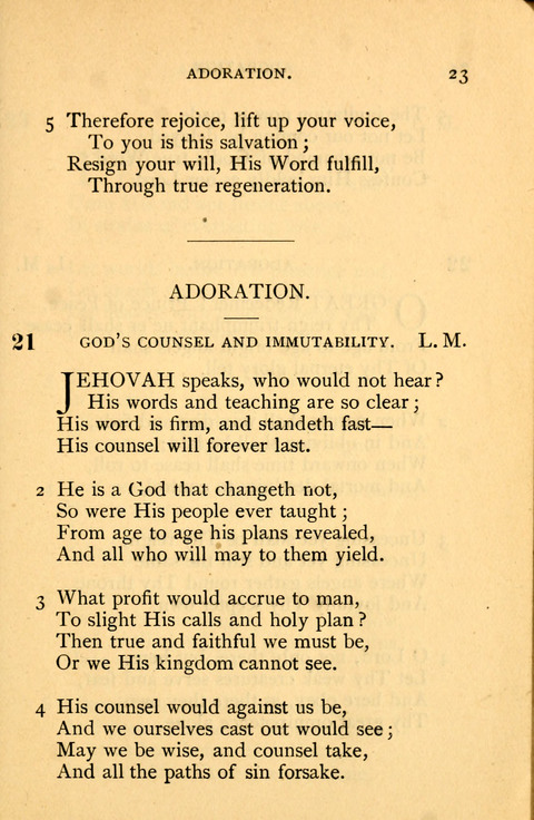 Collection of Hymns: designed for the use of the Cchurch of Christ by the Reformed Mennonite Church page 23