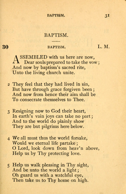 Collection of Hymns: designed for the use of the Cchurch of Christ by the Reformed Mennonite Church page 31