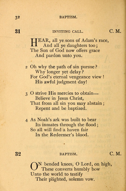 Collection of Hymns: designed for the use of the Cchurch of Christ by the Reformed Mennonite Church page 32