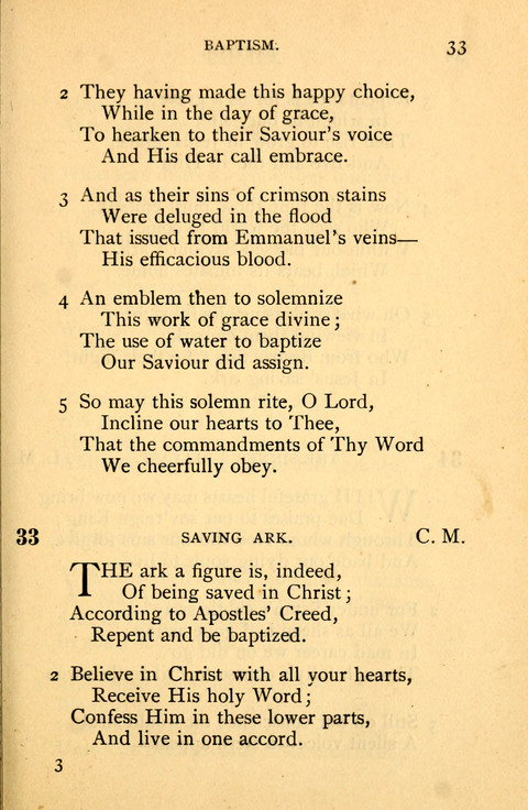 Collection of Hymns: designed for the use of the Cchurch of Christ by the Reformed Mennonite Church page 33