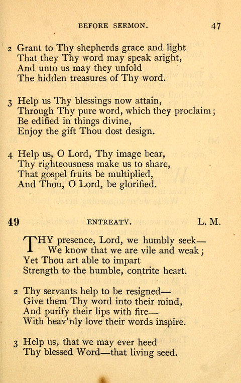 Collection of Hymns: designed for the use of the Cchurch of Christ by the Reformed Mennonite Church page 47