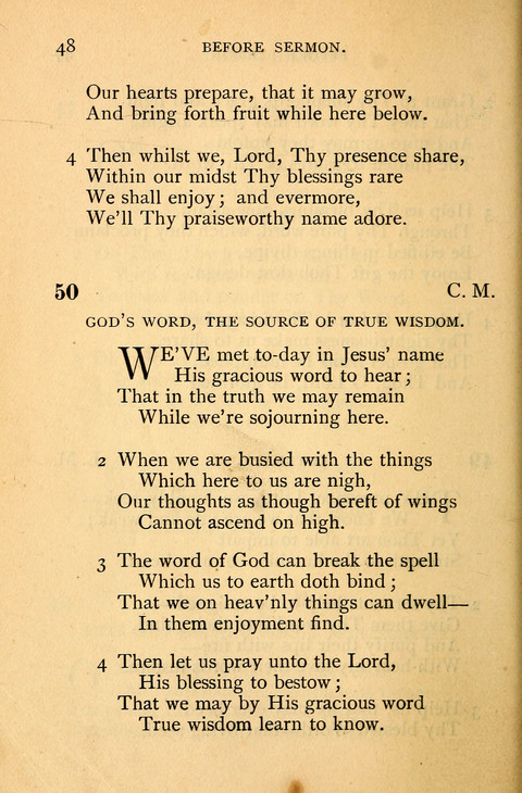 Collection of Hymns: designed for the use of the Cchurch of Christ by the Reformed Mennonite Church page 48