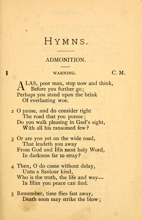 Collection of Hymns: designed for the use of the Cchurch of Christ by the Reformed Mennonite Church page 5