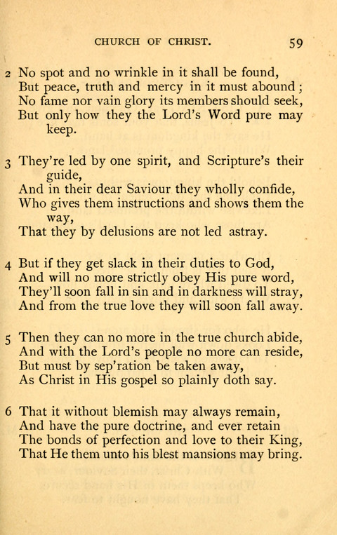 Collection of Hymns: designed for the use of the Cchurch of Christ by the Reformed Mennonite Church page 59