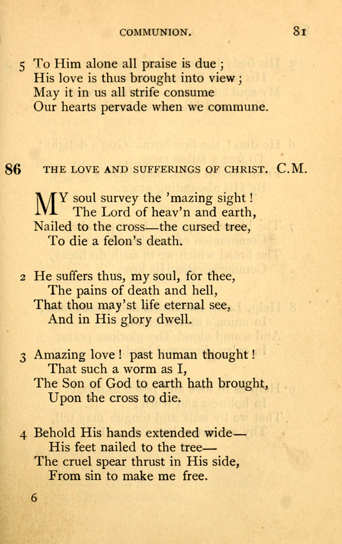 Collection of Hymns: designed for the use of the Cchurch of Christ by the Reformed Mennonite Church page 81