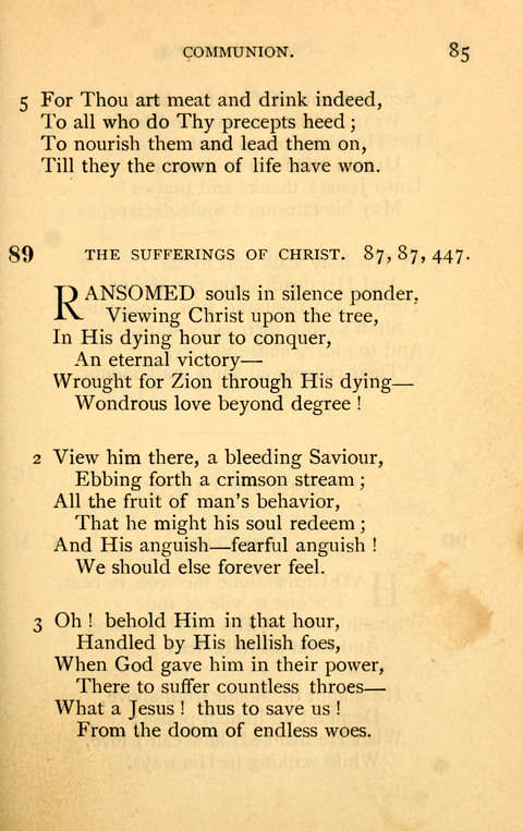 Collection of Hymns: designed for the use of the Cchurch of Christ by the Reformed Mennonite Church page 85