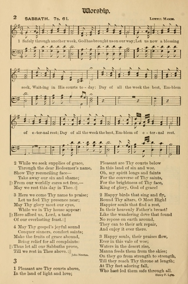 Church Hymns and Gospel Songs: for use in church services, prayer meetings, and other religious gatherings  page 2