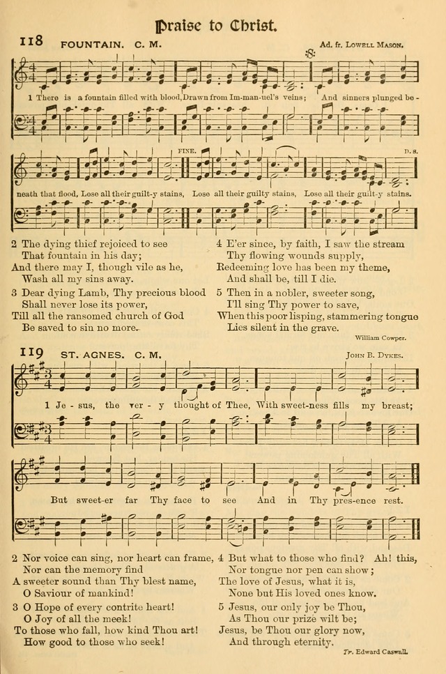 Church Hymns and Gospel Songs: for use in church services, prayer meetings, and other religious gatherings  page 45