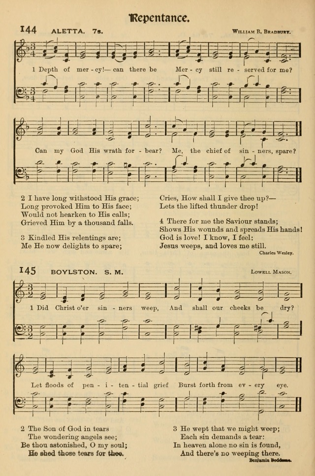 Church Hymns and Gospel Songs: for use in church services, prayer meetings, and other religious gatherings  page 54