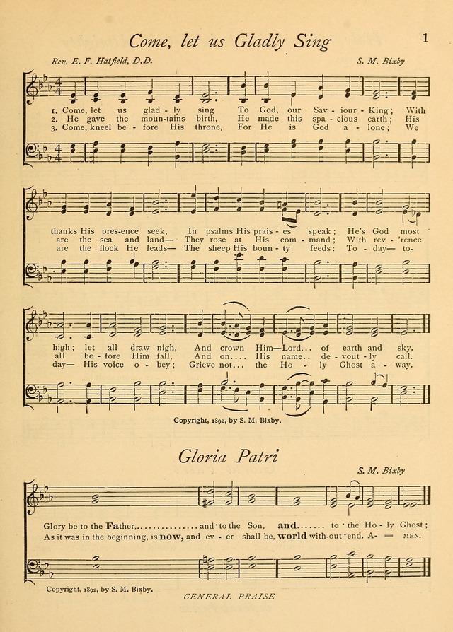 The Church and Home Hymnal: containing hymns and tunes for church service, for prayer meetings, for Sunday schools, for praise service, for home circles, for young people, children and special occasio page 12