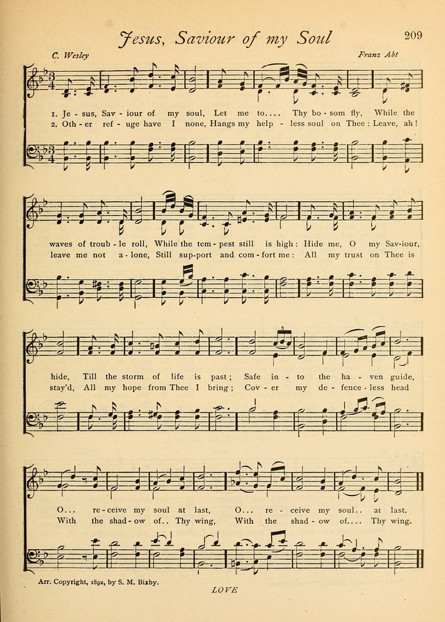 The Church and Home Hymnal: containing hymns and tunes for church service, for prayer meetings, for Sunday schools, for praise service, for home circles, for young people, children and special occasio page 222