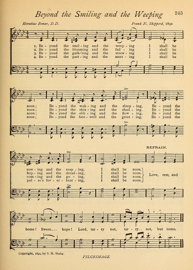 The Church and Home Hymnal: containing hymns and tunes for church service, for prayer meetings, for Sunday schools, for praise service, for home circles, for young people, children and special occasio page 258