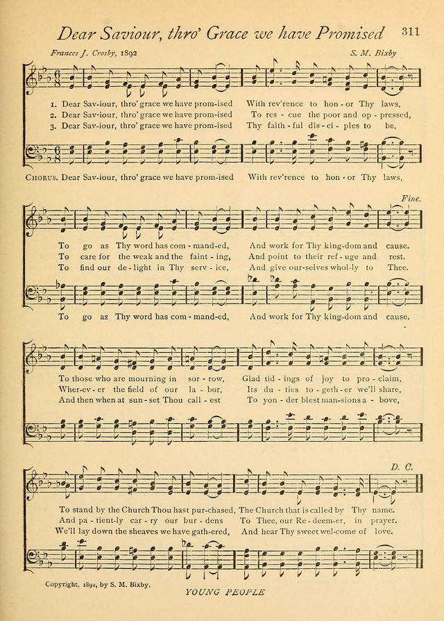 The Church and Home Hymnal: containing hymns and tunes for church service, for prayer meetings, for Sunday schools, for praise service, for home circles, for young people, children and special occasio page 324