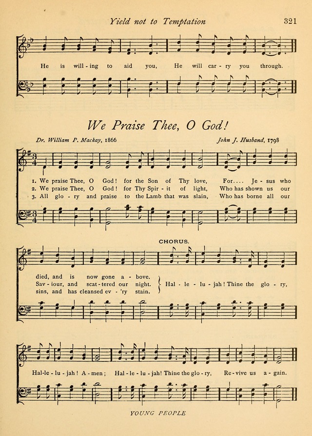 The Church and Home Hymnal: containing hymns and tunes for church service, for prayer meetings, for Sunday schools, for praise service, for home circles, for young people, children and special occasio page 334