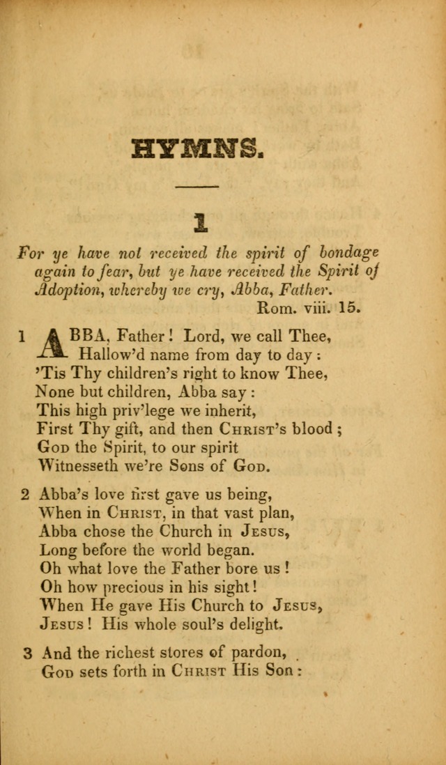 A Collection of Hymns, intended for the use of the citizens of Zion, whose privilege it is to sing the high praises of God, while passing through the wilderness, to their glorious inheritance above. page 9