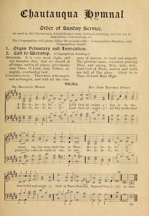 Chautauqua Hymnal and Liturgy page 1