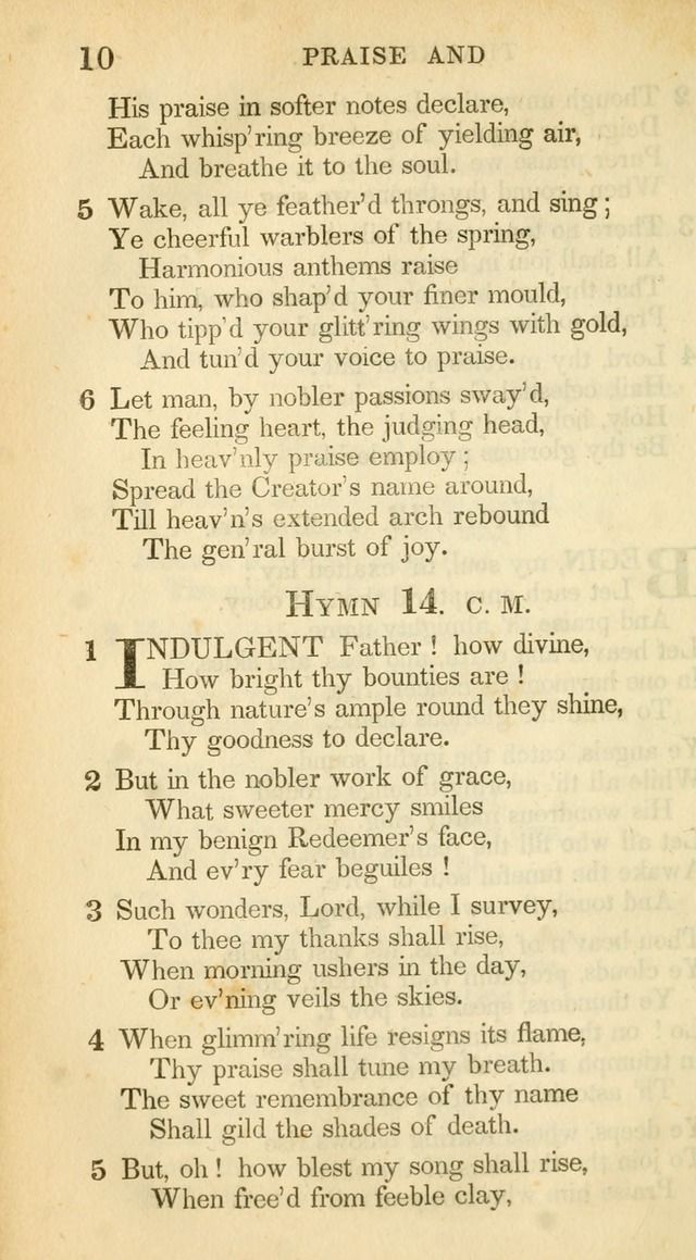 A Collection of Hymns and a Liturgy: for the use of Evangelical Lutheran Churches, to which are added prayers for families and individuals (New and Enl. Stereotype Ed.) page 10