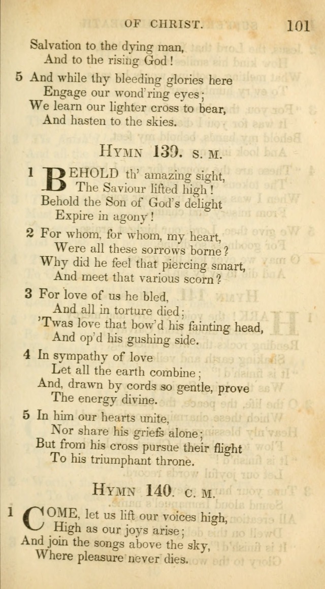 A Collection of Hymns and a Liturgy: for the use of Evangelical Lutheran Churches, to which are added prayers for families and individuals (New and Enl. Stereotype Ed.) page 101