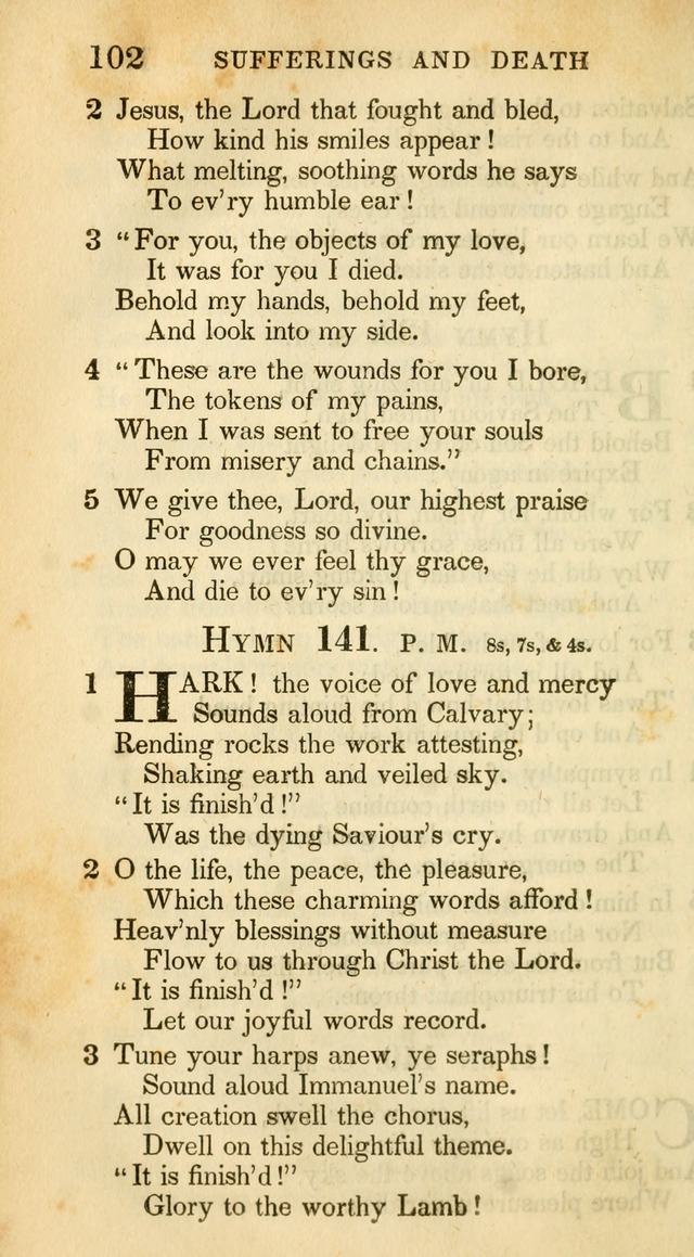 A Collection of Hymns and a Liturgy: for the use of Evangelical Lutheran Churches, to which are added prayers for families and individuals (New and Enl. Stereotype Ed.) page 102