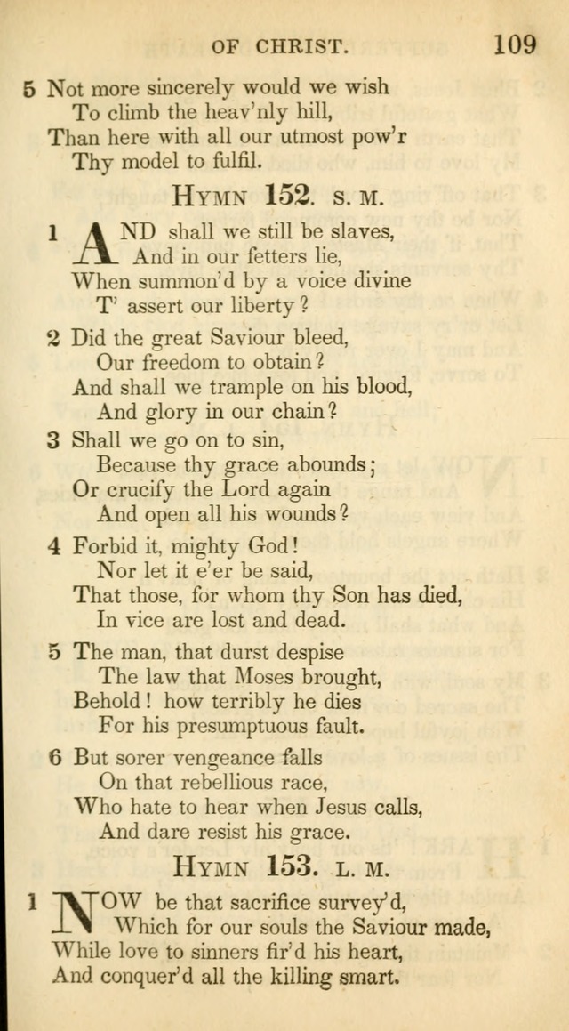 A Collection of Hymns and a Liturgy: for the use of Evangelical Lutheran Churches, to which are added prayers for families and individuals (New and Enl. Stereotype Ed.) page 109