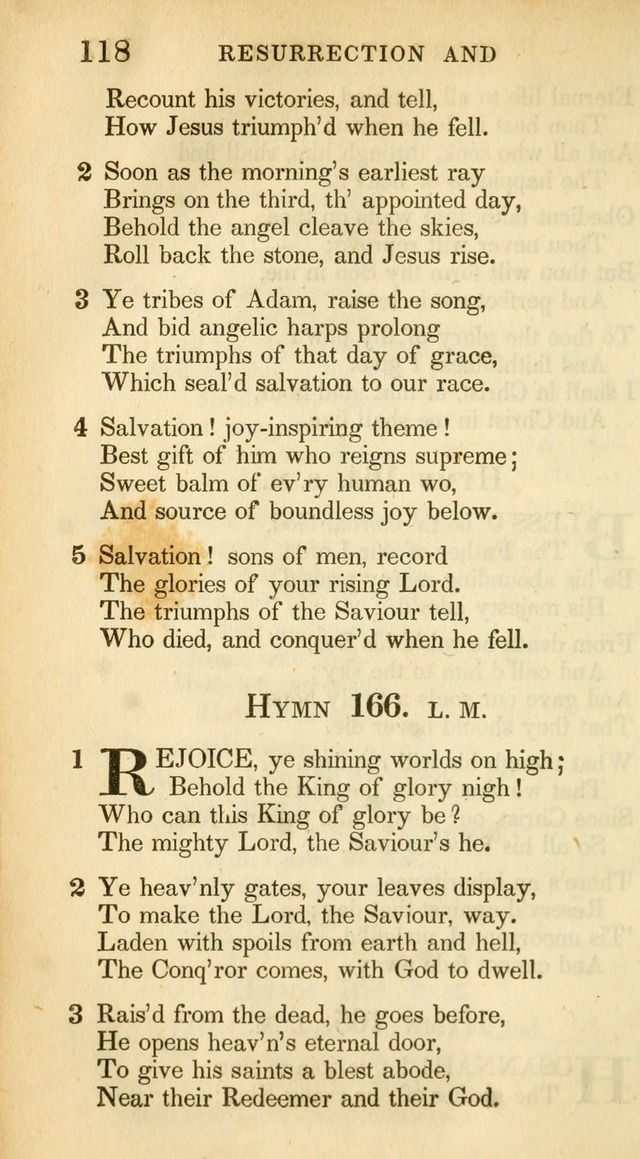 A Collection of Hymns and a Liturgy: for the use of Evangelical Lutheran Churches, to which are added prayers for families and individuals (New and Enl. Stereotype Ed.) page 118